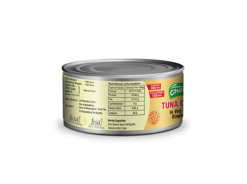 Tuna Chunks In Veg Oil With Ginger Slice - Master