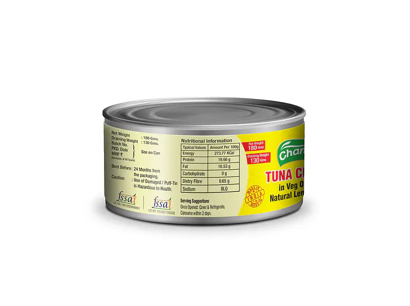 Tuna Chunks In Veg Oil With Natural Lemon Juice - Master